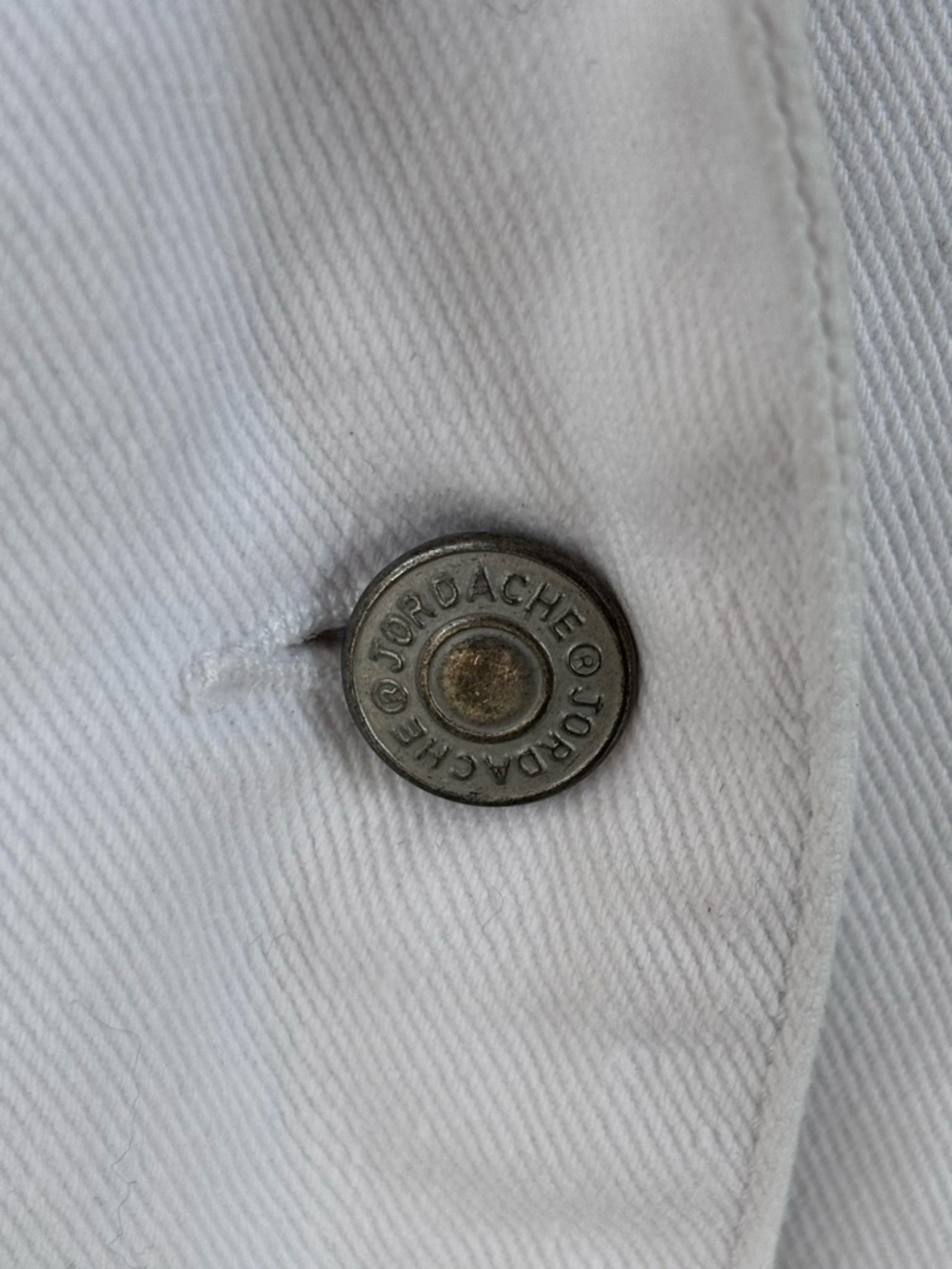 Vintage Womens 80s Jordache White Denim Blazer Jacket size Large ECU Retro - Picture 3 of 8